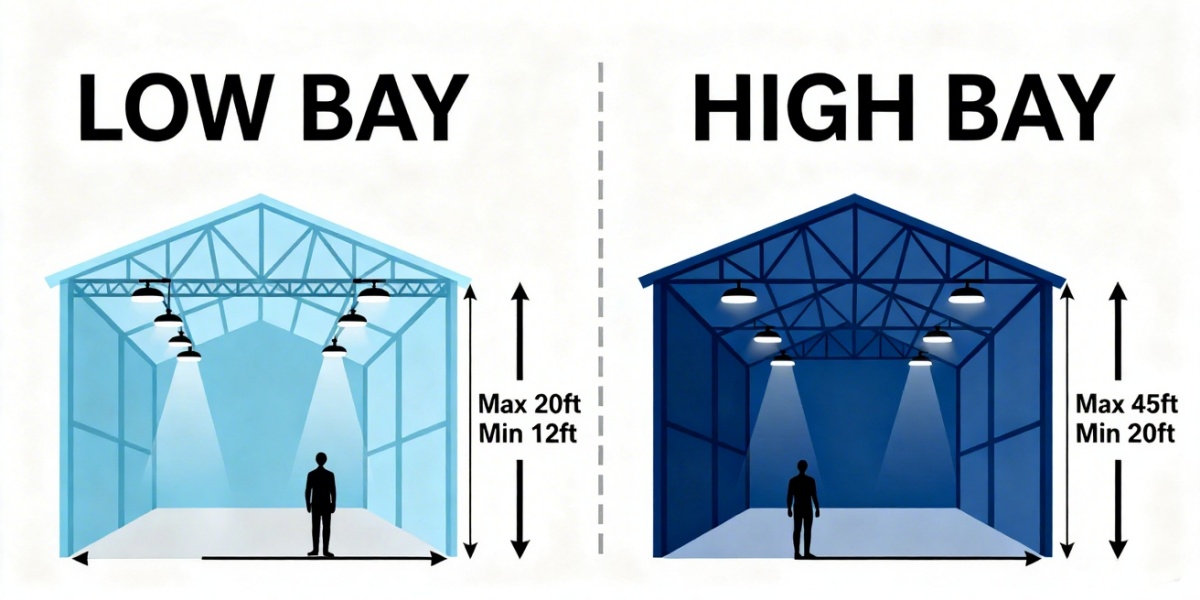 Luces de gran altura frente a luces de baja altura Luces de gran altura frente a luces de baja altura