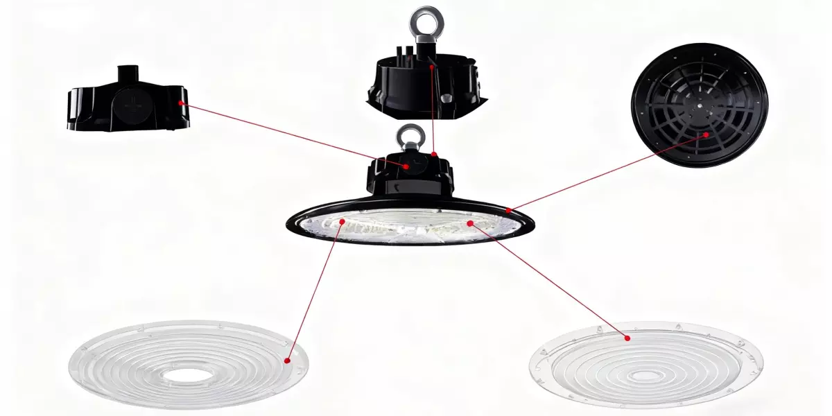 structure lumineuse LED haute baie ufo