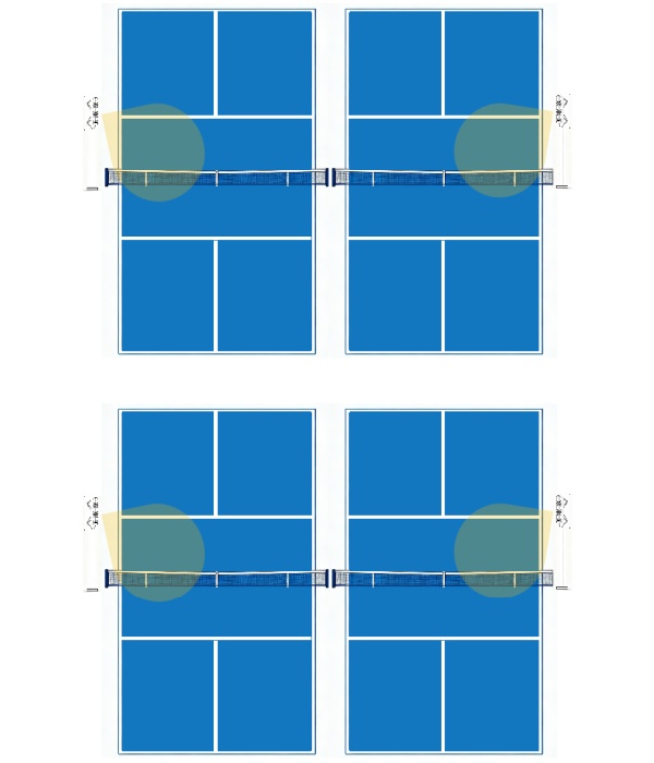 four-pickleball-court-with-4-poles