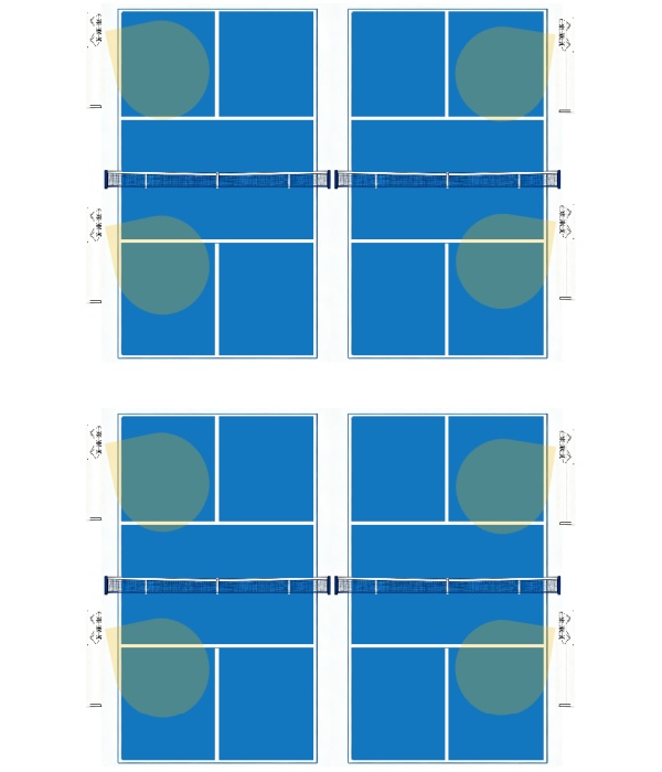 four-pickleball-court-with-8-poles