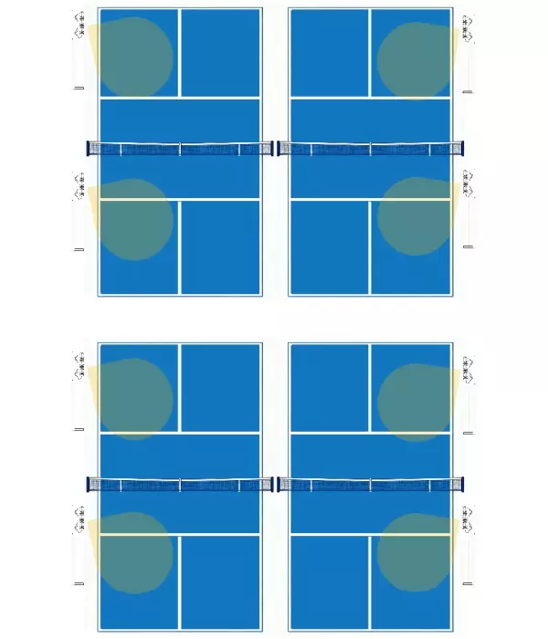 four-pickleball-court-with-8-poles