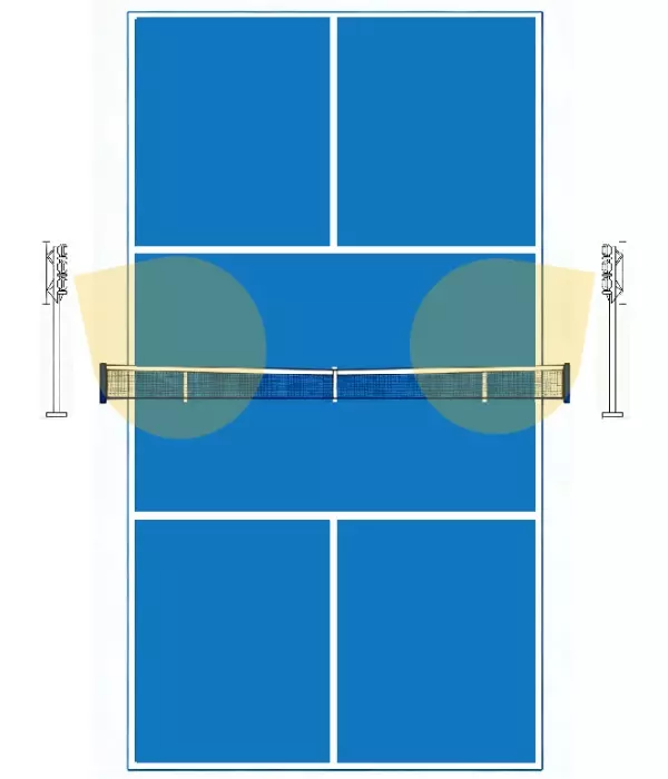 single-pickleball-court-with-2-poles