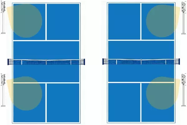 two-pickleball-courts-with-4-poles