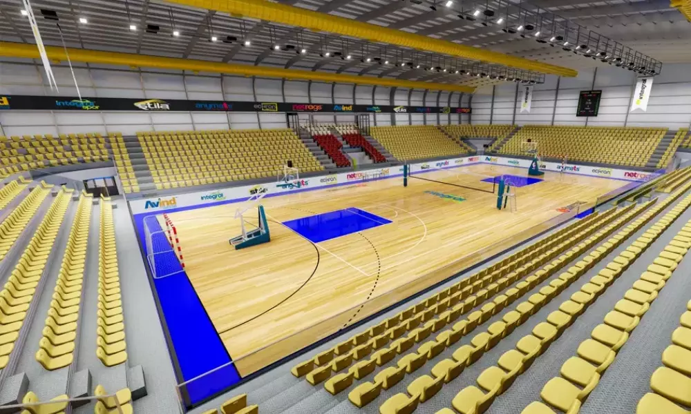 Освещение для спортивных площадок в помещении, отличающихся низким уровнем бликов и высокой эффективностью.