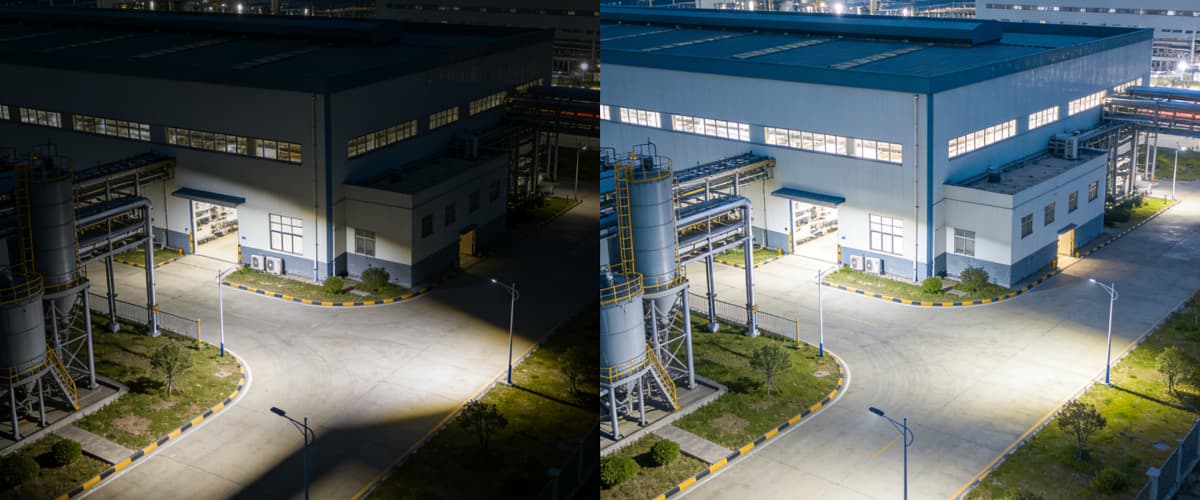 Uniform-vs-non-uniform-light-in-industrial-area