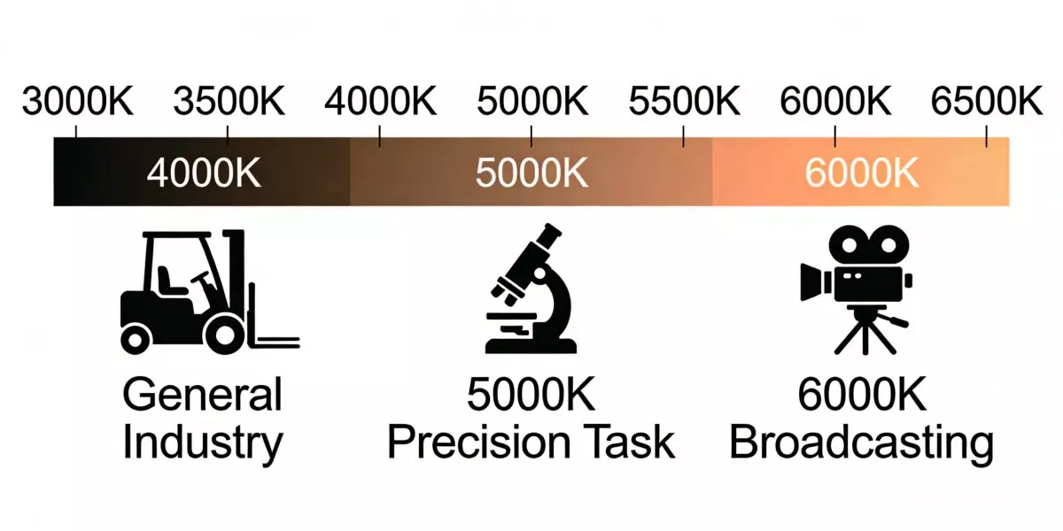 LED-Farbtemperaturtabelle für verschiedene Anwendungen