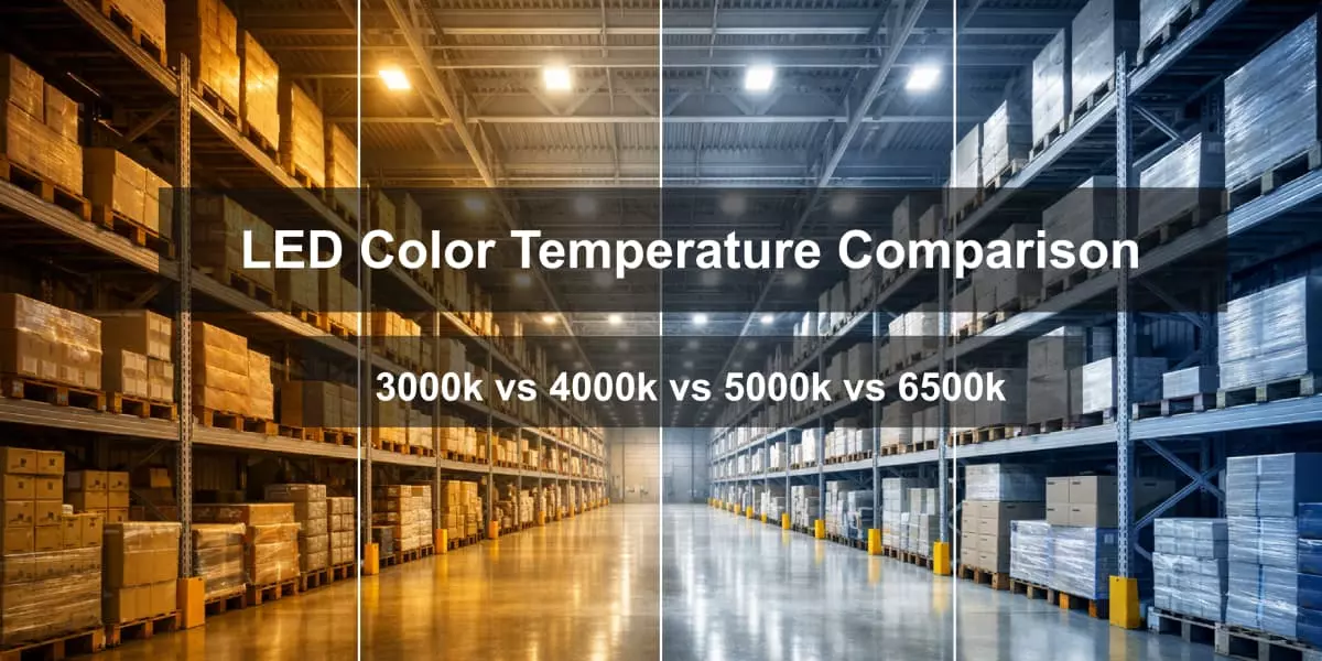 Vergleich der LED-Farbtemperaturen: 3000 K vs. 4000 K vs. 5000 K vs. 6500 K