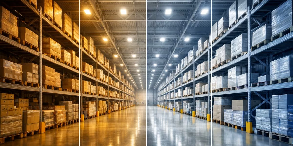 Comparación de la temperatura de color de los LED: 3000 K, 4000 K, 5000 K y 6500 K