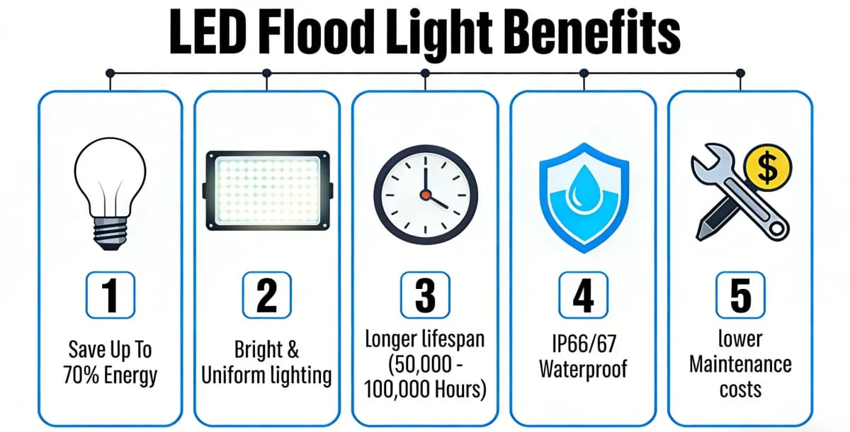 5 Vorteile von LED-Außenstrahlern 5 Vorteile von LED-Außenstrahlern