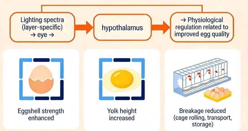 lighting improve egg quality