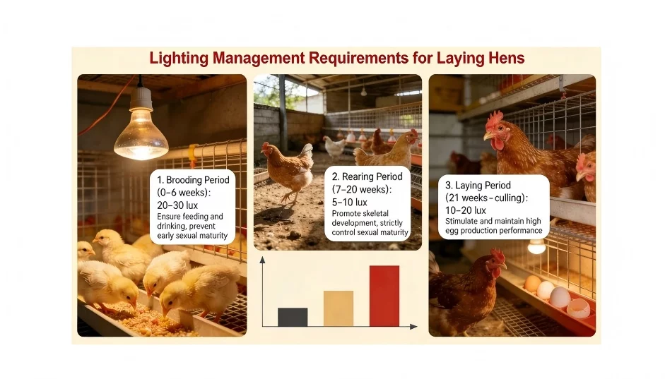 lighting management for laying hen