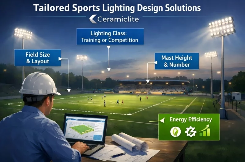 ceramiclite customized sports lighting design