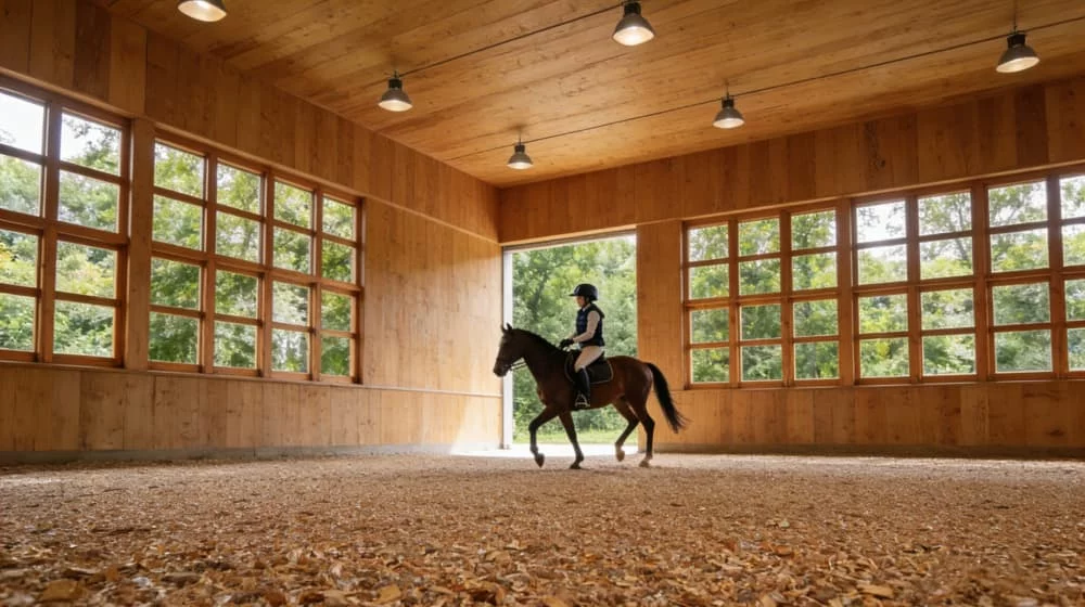 manège équestre couvert