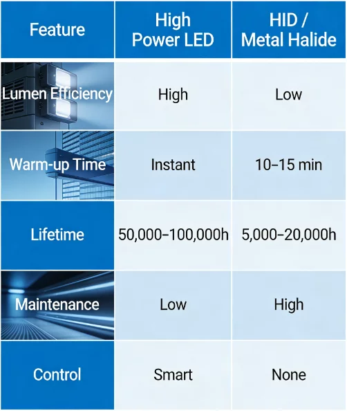 LED haute puissance vs LED conventionnelles