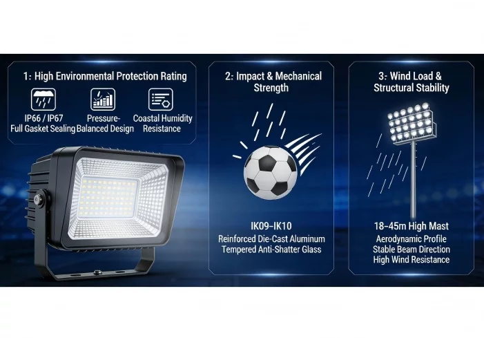 outdoor sports lighting requirement