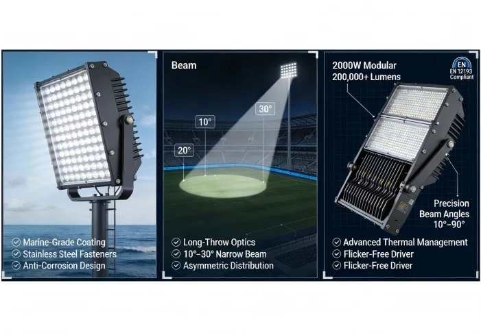 outdoor sports lighting requirements