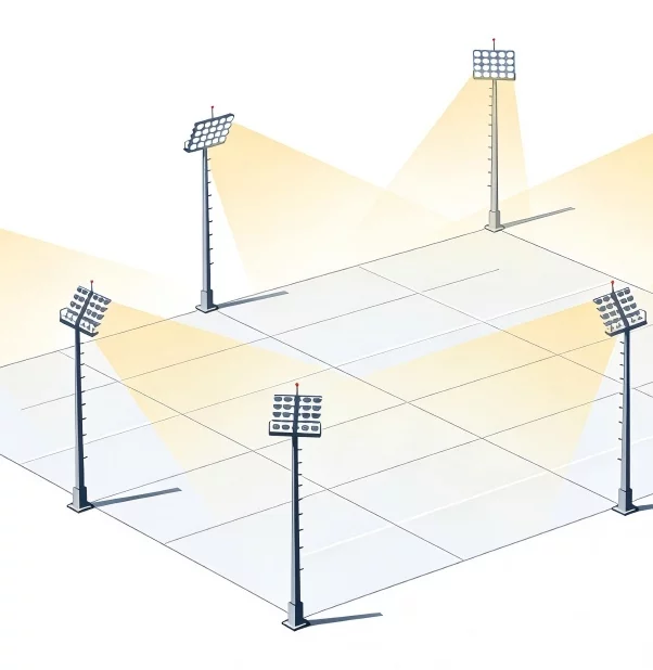 wide area coverage high mast lighting