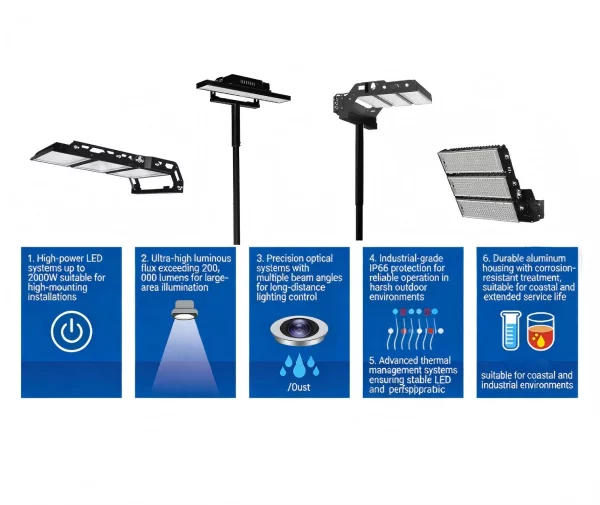 high mast light features