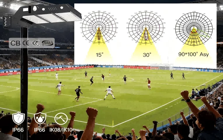floodlight with multiple beam angles